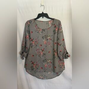 Les Amis - Floral Striped Women's Top